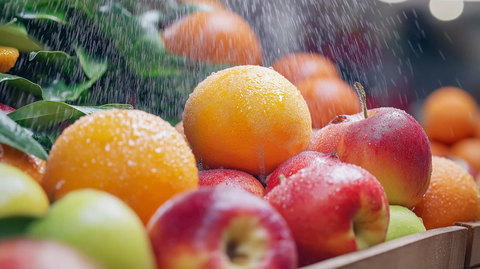水果陈列喷雾浅景深