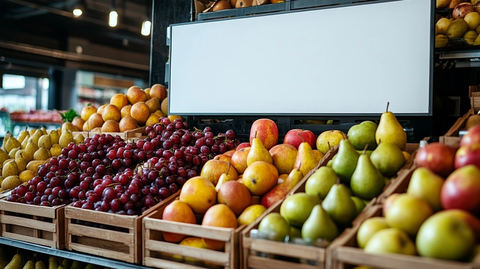 水果促销背景板