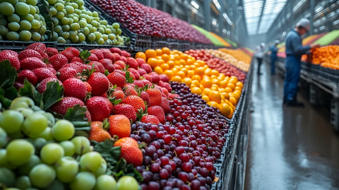 巨大水果工厂有序排列