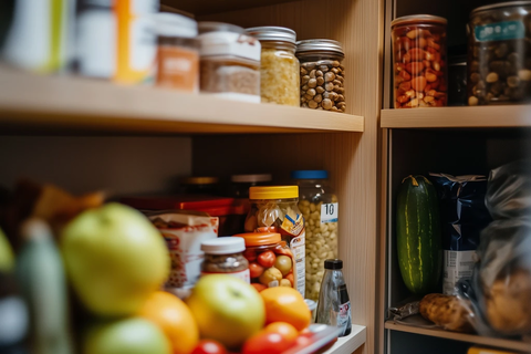 开放式橱柜健康食品