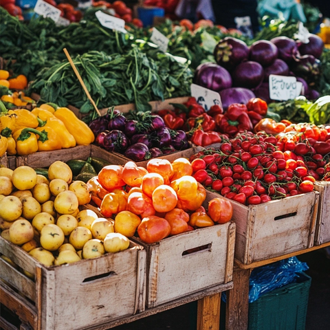 新鲜蔬菜与丰富色彩
