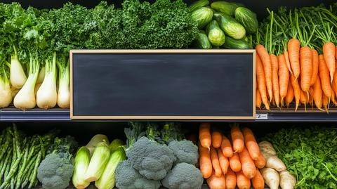 蔬菜标识卡纸板展示