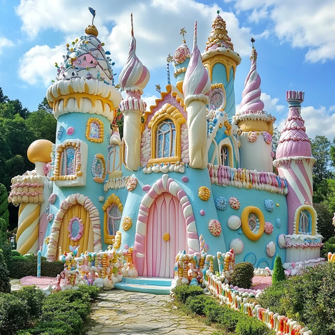 童话风糖果城堡外观