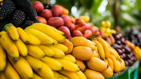 热带水果市场摊位