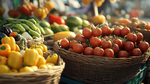 农贸市场摊位新鲜蔬菜
