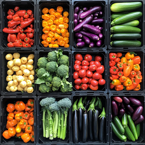 蔬菜种类多样色彩丰富