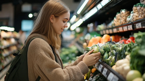 学生选购健康季节食材