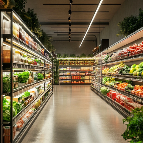 蔬菜区货架产品陈列