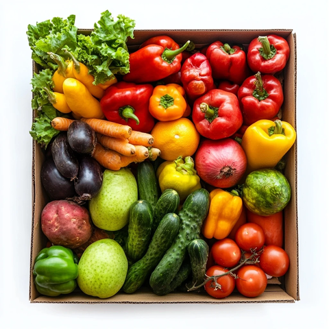 蔬菜水果上方俯视图