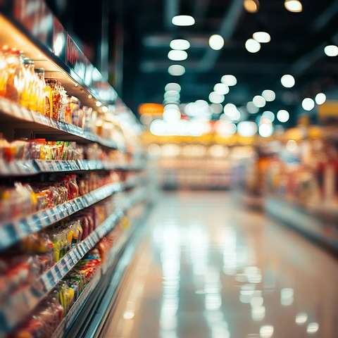 超市背景模糊影像