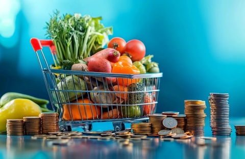 购物篮与硬币的经济主题