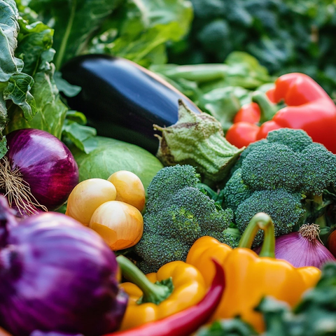 蔬菜花园里的多彩蔬菜