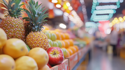 水果美食广场深度渲染图