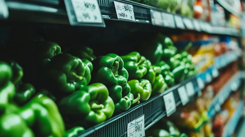 绿色新鲜成熟青椒