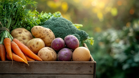 蔬菜木箱与根茎作物