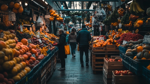 水果店顾客选购场景