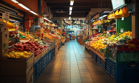 干净宽敞的拉丁市场通道