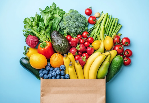 新鲜水果蔬菜纸袋购物