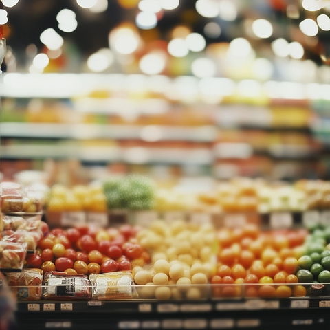 超市背景色彩丰富