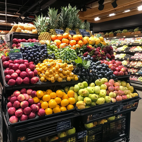 购物车里的新鲜蔬果