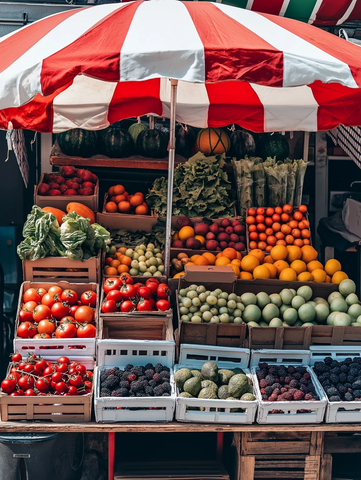 街头水果蔬菜摊位