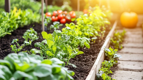 蔬菜园生机勃勃的植物