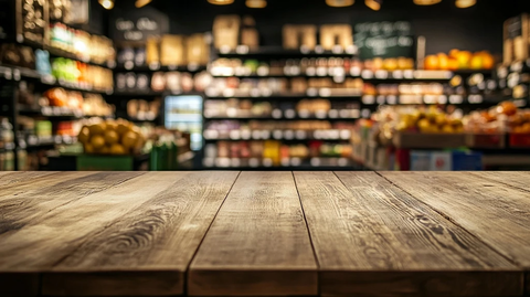 空桌上的法式杂货铺背景
