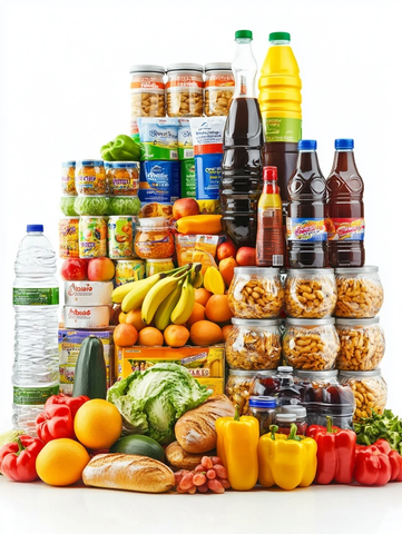 超市产品堆叠展示