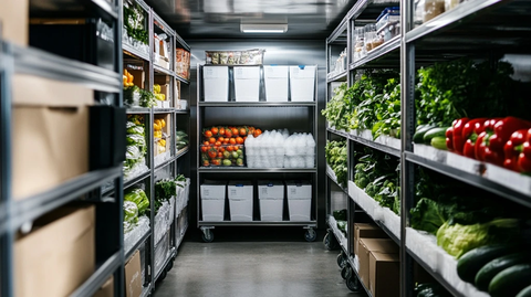 冷库货架冰鲜蔬菜奶油盒