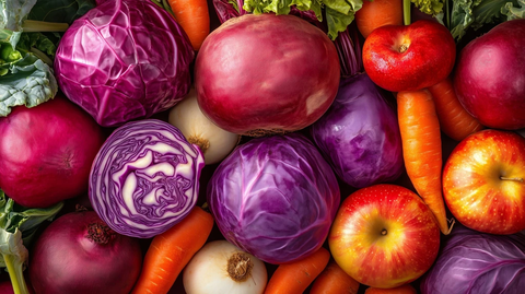 红菜头紫甘蓝胡萝卜苹果组合