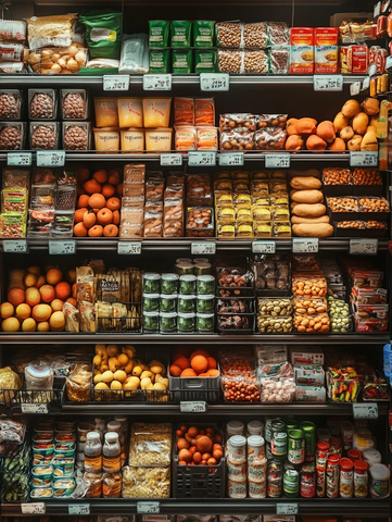 超市货架商品展示