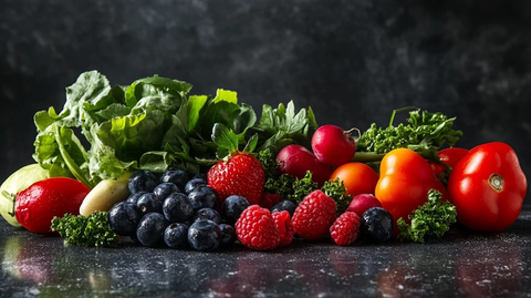 浆果蔬果优雅排列