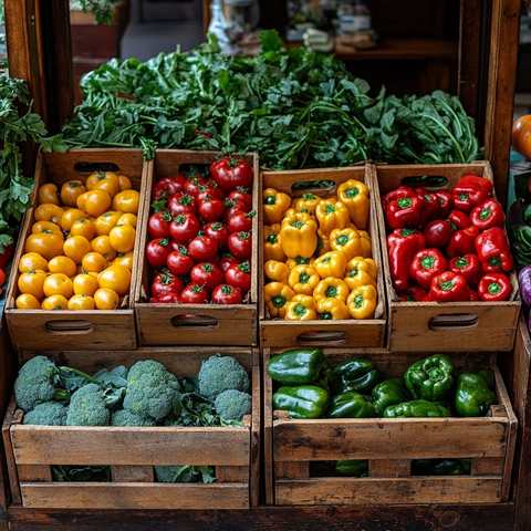 方形蔬菜超市陈列摄影
