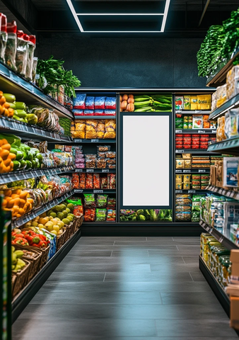 垂直海报生鲜食品展示