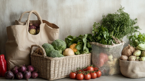 麻布袋编织篮蔬菜包装