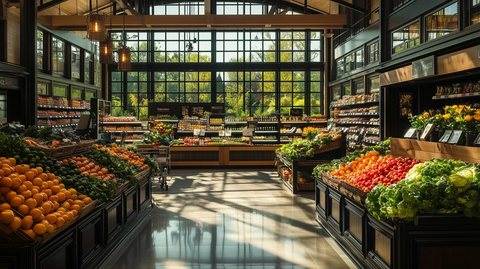 夏季果蔬丰富宽敞陈列