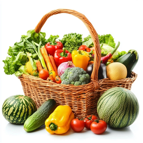 蔬菜水果篮子与瓜果