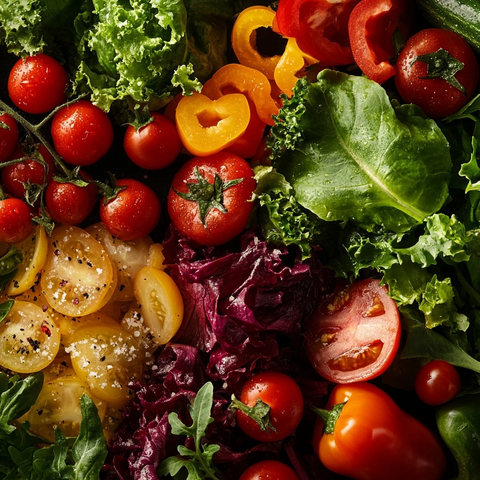 新鲜沙拉蔬菜拍摄