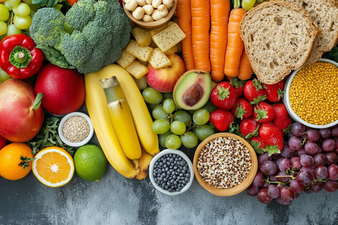 水果蔬菜纤维食物组合