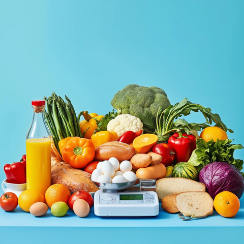 水果蔬菜牛奶鸡蛋称重