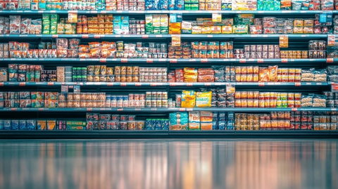 超市货架商品陈列