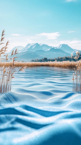 棉麻湖面广告设计