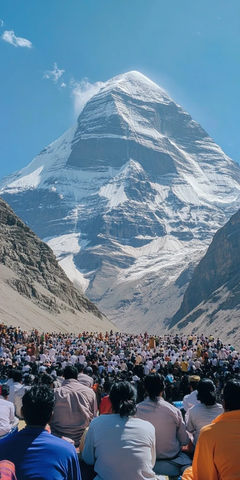 人们祈祷的清晰山景