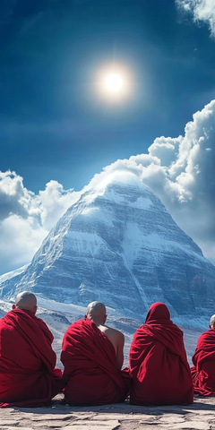 云中日影与金色佛光