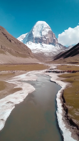 冈仁波齐下的小镇