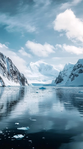 极地冰川清晰纹理