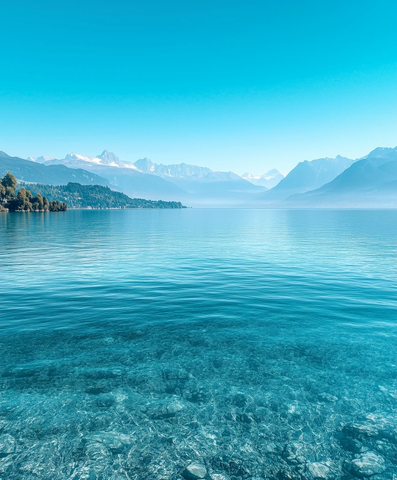 山脚自然风光蓝天大海