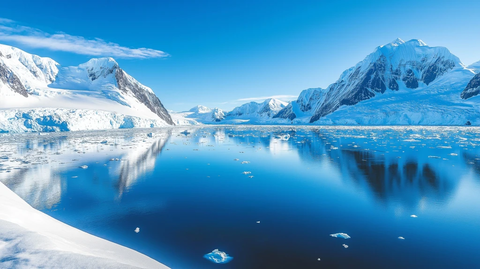 冰川交汇海面浮冰