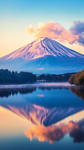 富士山黄金比例点景观