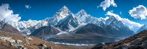 山脉全景宽视角摄影